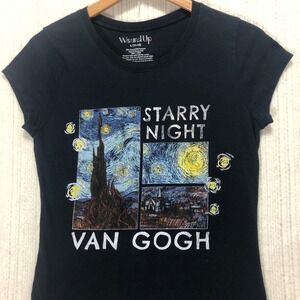 Wound Up Van Gogh Starry Night Graphic T-Shirt Women's‎ Size L